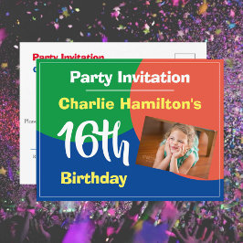 Invitation pour une fête d'anniversaire de 16 ans