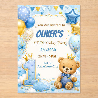 Invitation pour une fête d'anniversaire de 1 an av