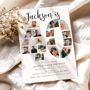 Invitation pour une fête d'anniversaire de 40 ans