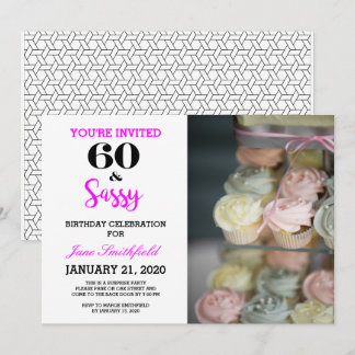Invitation pour une fête d'anniversaire de 60 ans