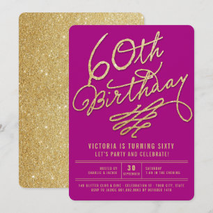 Invitation pour une fête d'anniversaire de 60 ans