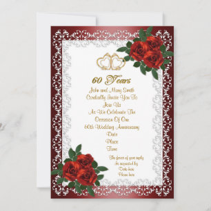 Invitation pour une fête d'anniversaire de 60 ans