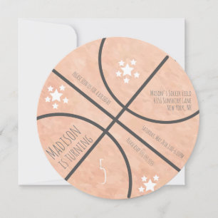 Invitation pour une fête d'anniversaire de basketb