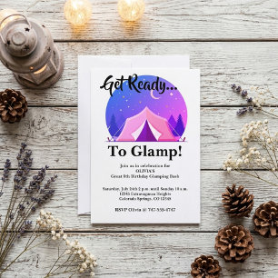 Invitation pour une fête d'anniversaire de camping