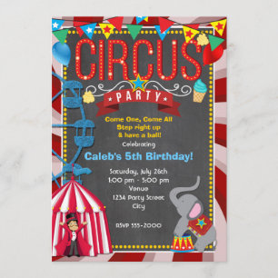 Invitation pour une fête d'anniversaire de carnava