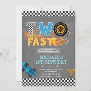 Invitation pour une fête d'anniversaire de course 