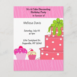Invitation pour une fête d'anniversaire de décorat