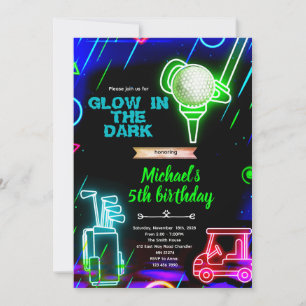 Invitation pour une fête d'anniversaire de golf né