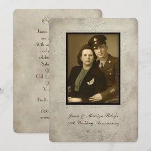 Invitation pour une fête d'anniversaire de mariage