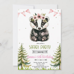 Invitation pour une fête d'anniversaire de mouffet