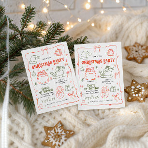 Invitation pour une fête d'anniversaire de Noël Re