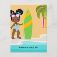 Invitation pour une fête d'anniversaire de plage p