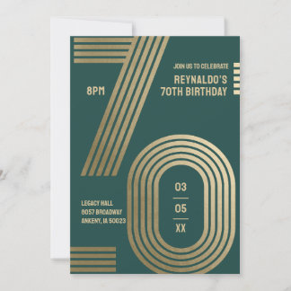 Invitation pour une fête d'anniversaire des 70 ans
