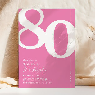 Invitation pour une fête d'anniversaire des 80 ans