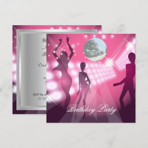 Invitation pour une fête d'anniversaire Disco Rétr