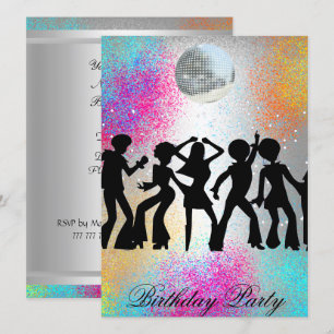 Invitation pour une fête d'anniversaire disco surp