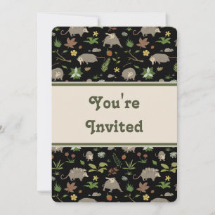 Invitation pour une fête d'anniversaire en forêt a