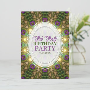 Invitation pour une fête d'anniversaire Fab Forty 