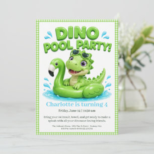 Invitation pour une fête d'anniversaire piscine ro