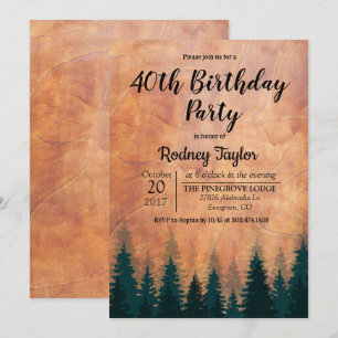 Invitation pour une fête d'anniversaire rustique