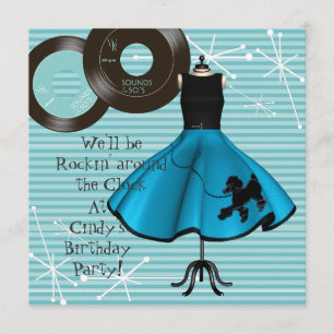 Invitation pour une fête d'anniversaire sur le thè