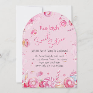 Invitation pour une fête d'anniversaire Sweet Sixt
