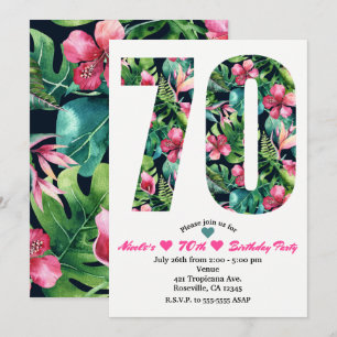 Invitation pour une fête d'anniversaire tropicale 