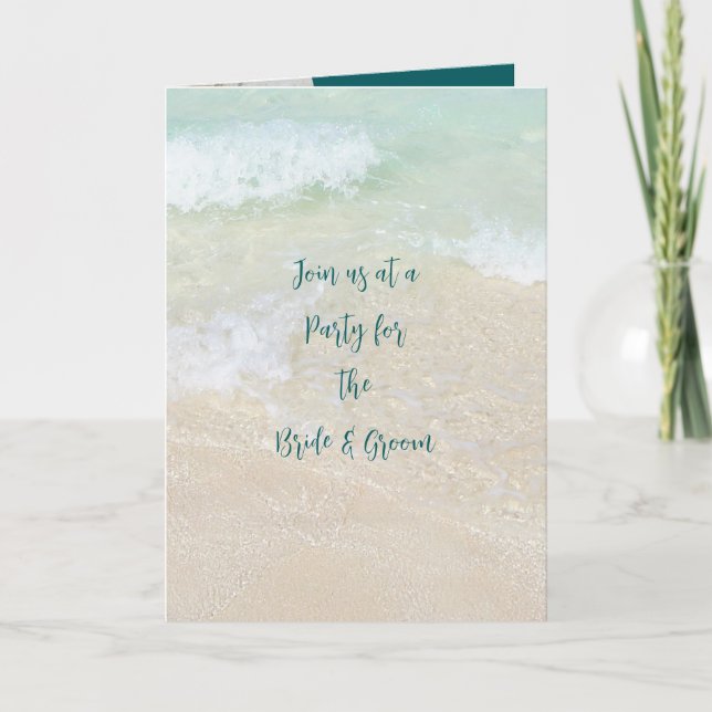 Invitation pour une fête de couple sur la plage av (Devant)