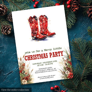 Invitation pour une fête de Noël avec chapeau de c