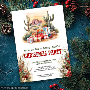 Invitation pour une fête de Noël Country Cowboy