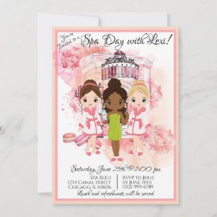 Invitation pour une fête de spa afro-américaine