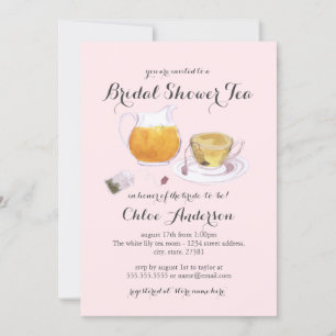 Invitation pour une fête de thé de mariage à la ta