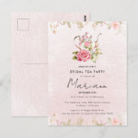 Invitation pour une fête de thé de mariage Floral