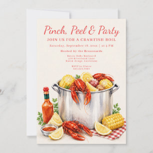 Invitation pour une fête d'ébullition de crevettes