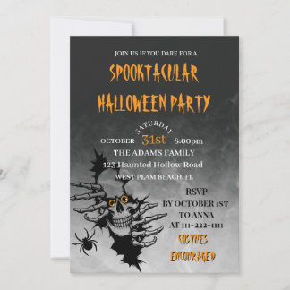 Invitation pour une fête d'Halloween adulte en cos