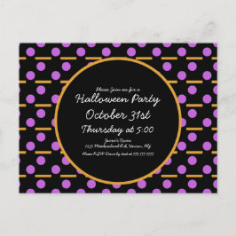 Invitation pour une fête d'Halloween avec un motif
