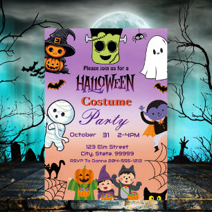  Invitation pour une fête d'Halloween pour enfants