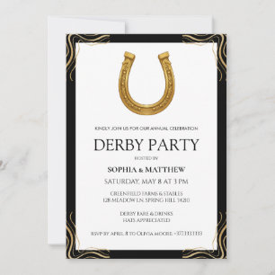Invitation pour une fête moderne de Derby équestre
