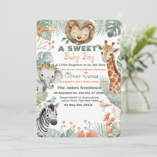 Invitation pour une fête prénatale de bébé garçon