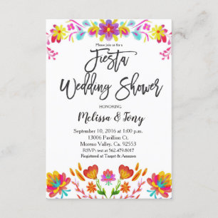 Invitation pour une fête prénuptiale florale Fiest