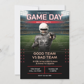 Invitation pour une grande fête de football
