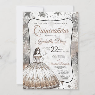 Invitation pour une jeune fille de Quinceañera en 