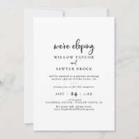 Invitation pour une réception de mariage intime en