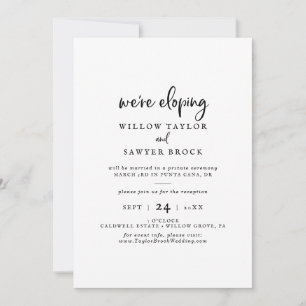 Invitation pour une réception de mariage intime en
