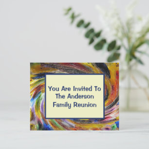 Invitation pour une réunion de famille Tie Dye tou