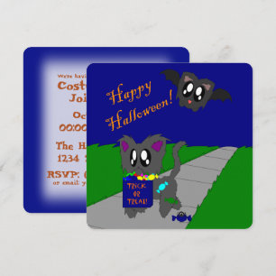 Invitation pour une scène d'Halloween avec un anim