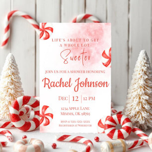 Invitation pour une soirée bonbons à la menthe poi