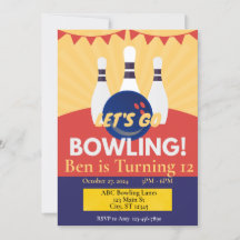 Invitation pour une soirée bowling