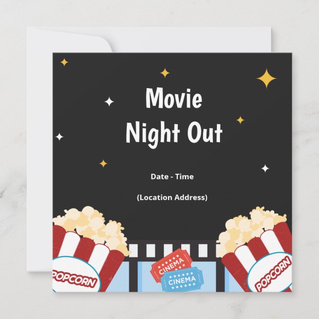 Invitation pour une soirée cinéma dans le jardin (Devant)