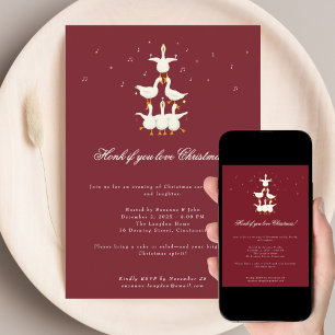 Invitation pour une soirée de chants de Noël avec 